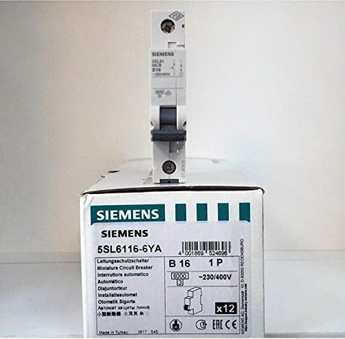 B Tip 16 Amper 6ka Otomatik Sigorta 5SL6116 6ya Yeni Seri B1X16A B16