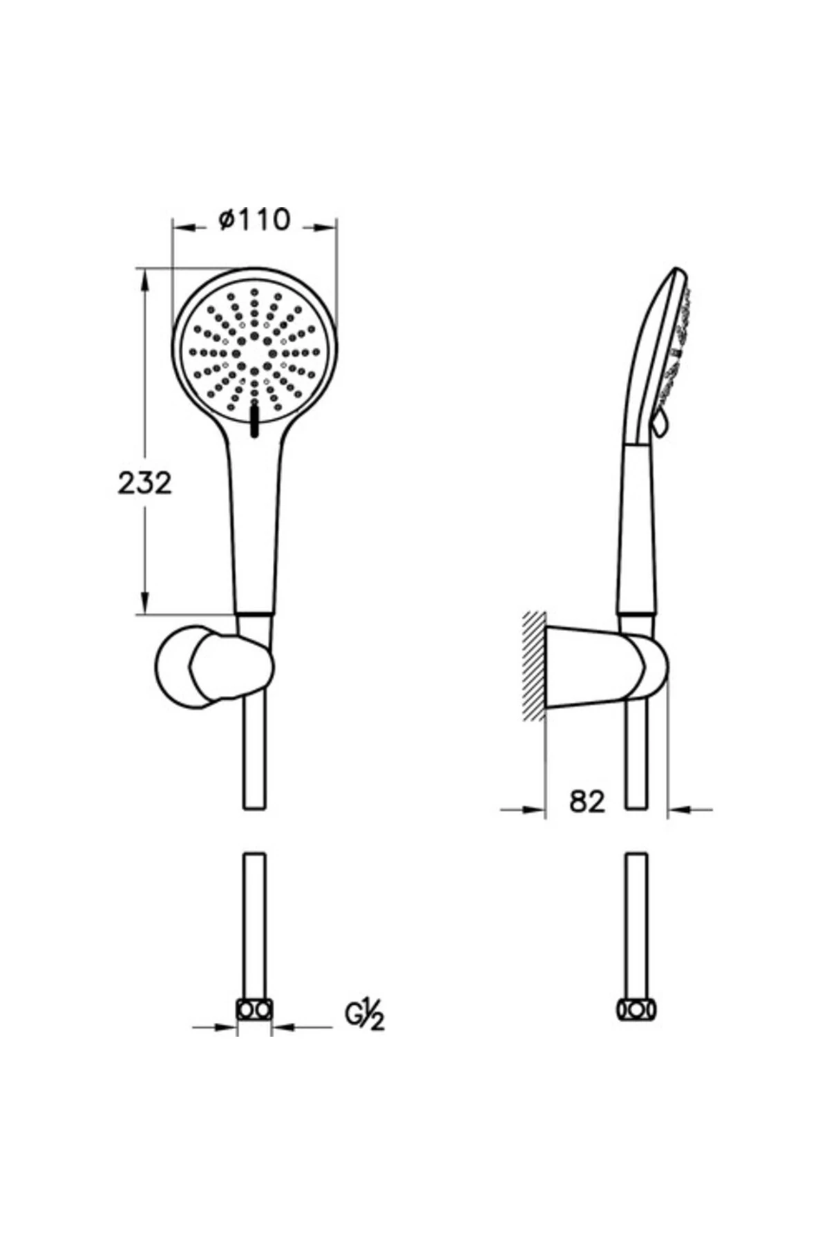 Minimax S A49273 Ankastre Duş Seti, Krom