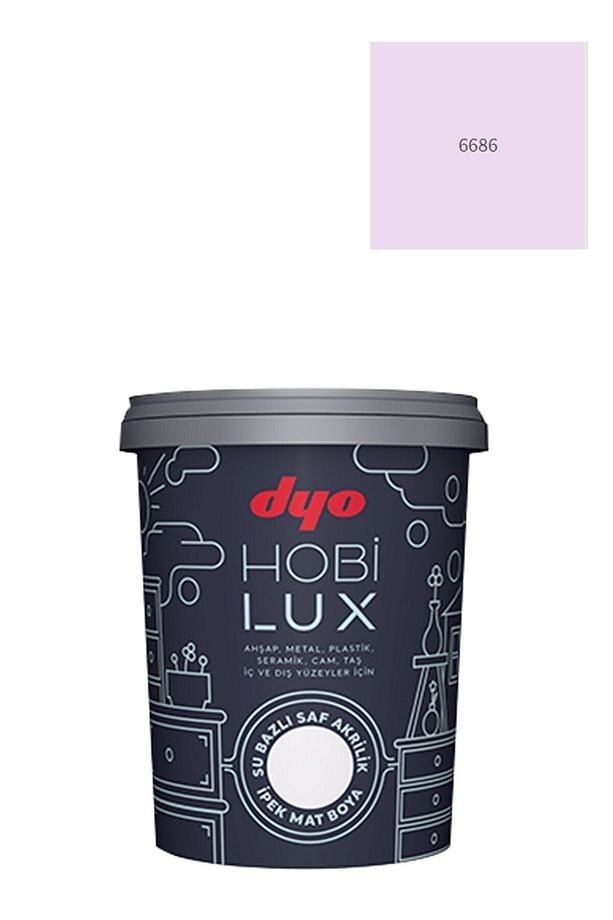 Hobilux Su Bazlı Saf Akrilik Ipek Mat Boya 0,9 Lt Hobi Boya 6686 Arya