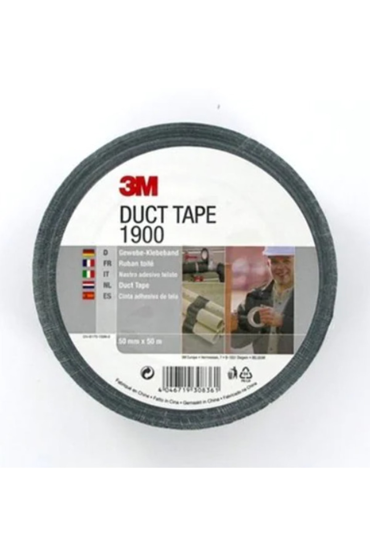 1900 Duck Tape Siyah 50mm
