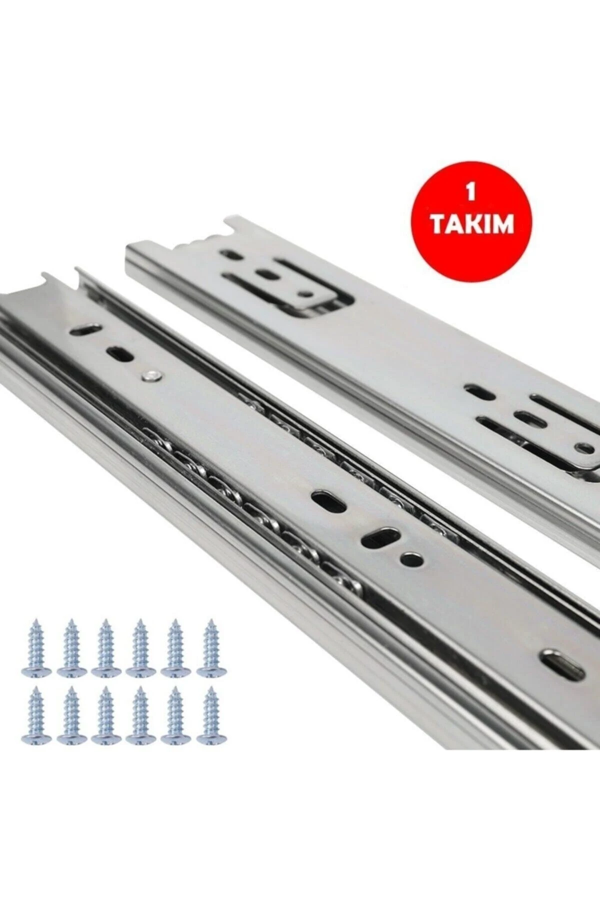 Canex Kızaklı Teleskopik Bilyalı Çekmece Ray 50cm - Çekmece Rayları - Tek Ebat