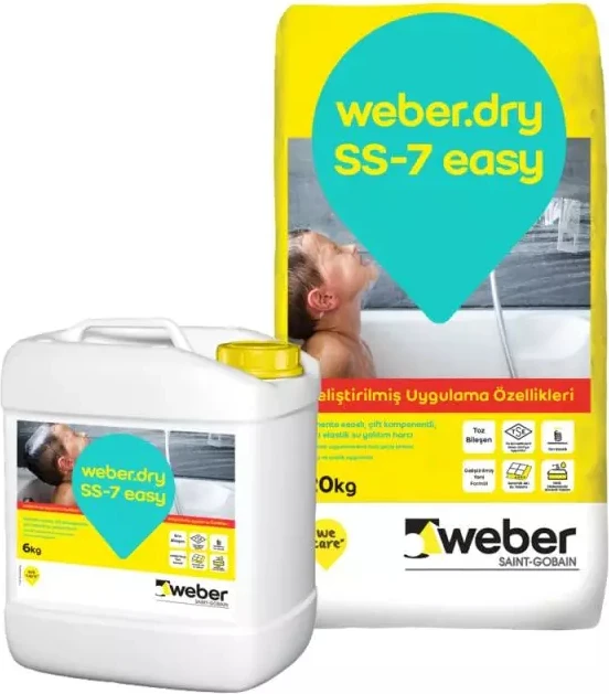 Dry Ss7 Easy Ss 7 Set Çimento Esaslı Yarı Elastik Su Yalıtım Harcı Izolasyon Malzemesi