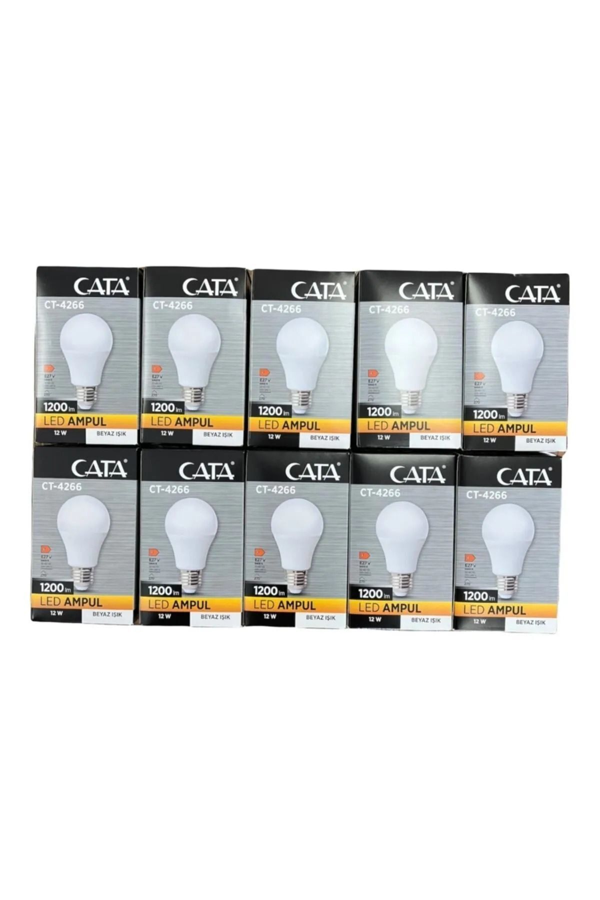 Ct-4266 12w 6400k (BEYAZ IŞIK) E27 Duylu Led Ampul 10 Adet