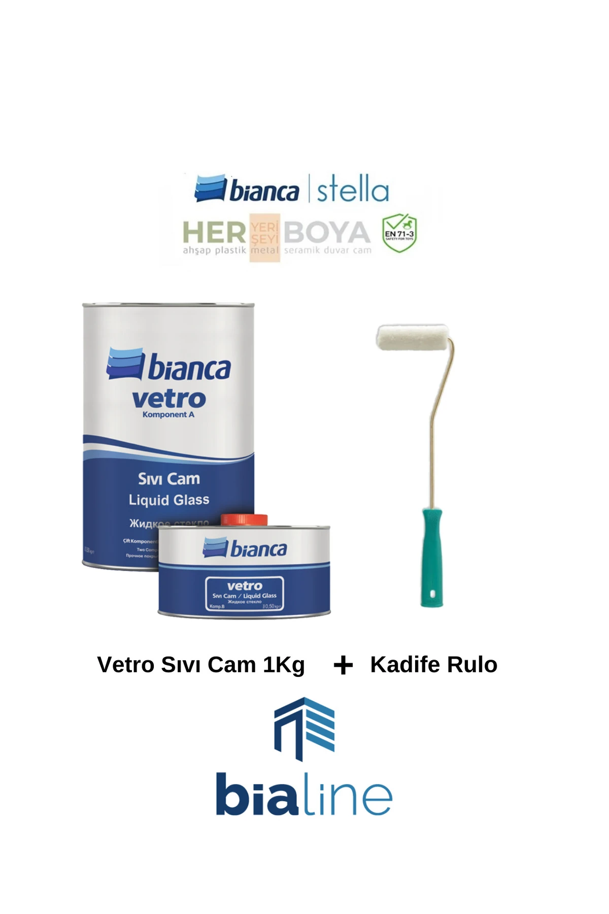 Vetro Sıvı Cam 1 Kg + Kadife Rulo