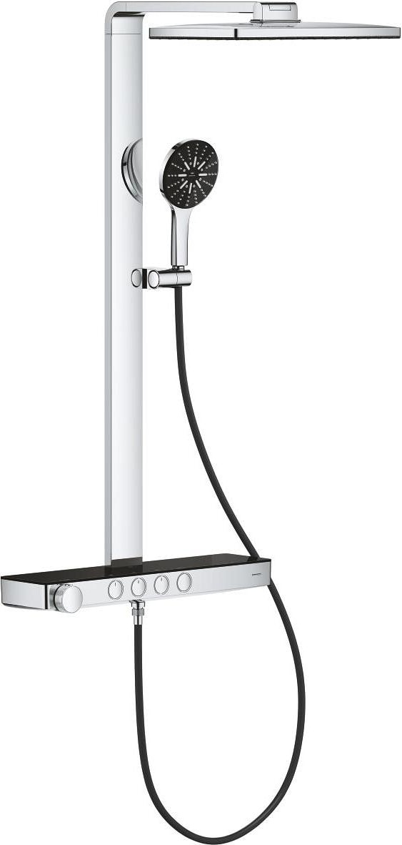 Rainshower Aqua Pure Duvara Monte Termostatik Bataryalı Duş Sistemi Siyah/krom - 100961KI00