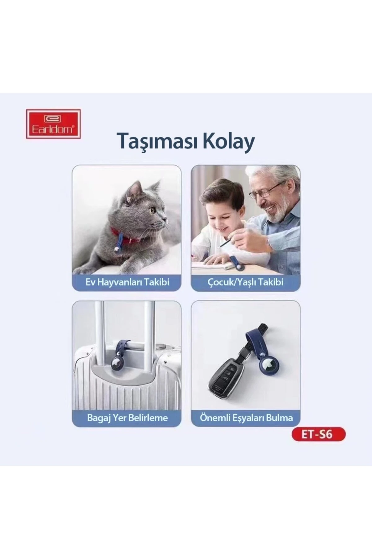 AirTag Kopçalı Taşıma Kılıfı Evcil Hayvan Bagaj Çanta Araç Çocuk Anahtarlık