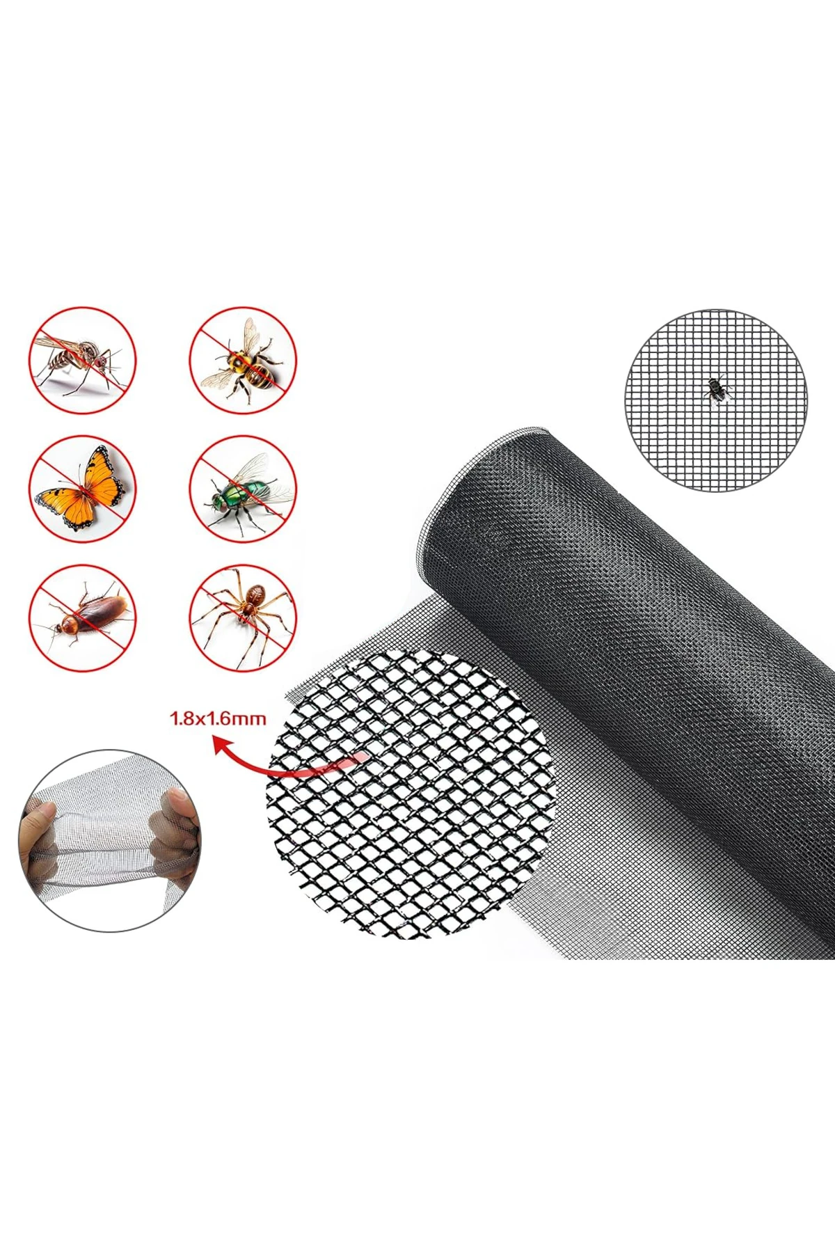 Garden Gölgelik Bahçe Çit Örtüsü Kapı Pencere Sinekliği 140x1000 Cm