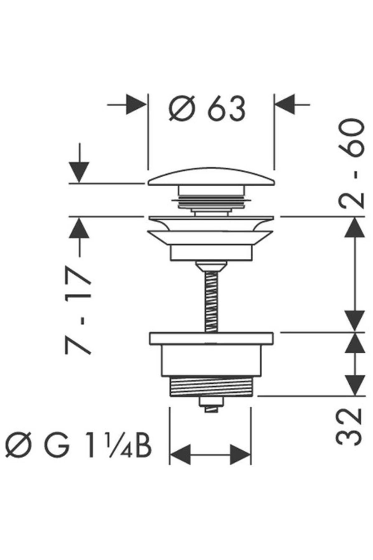 50100670 Mat Siyah Tapa, G 2000 2000 / 4, Pirinç 50100670