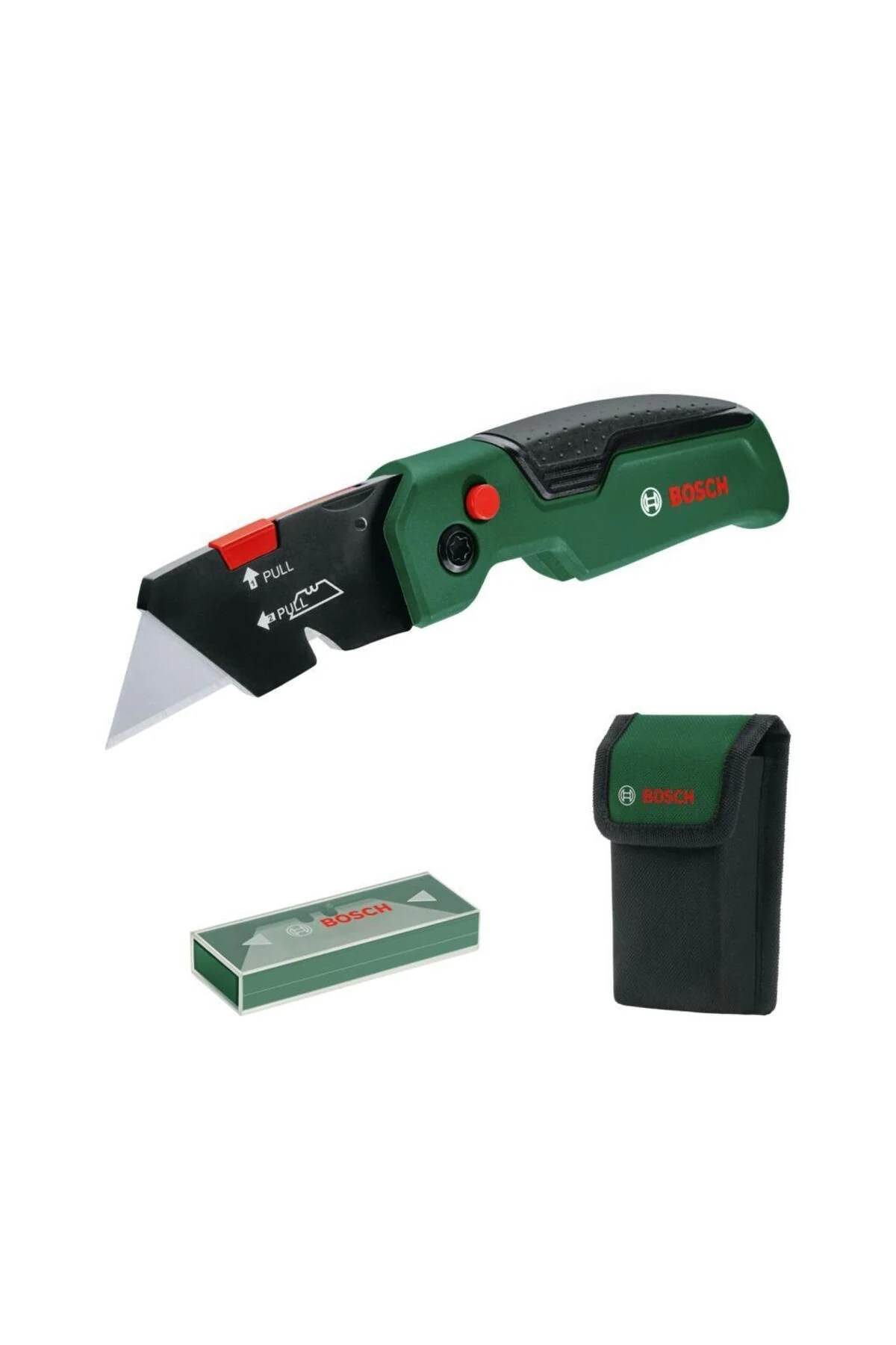 Premium Katlanabilir Maket Bıçağı + Kumaş Çanta + 10 Bıçak - 1600A02W7M