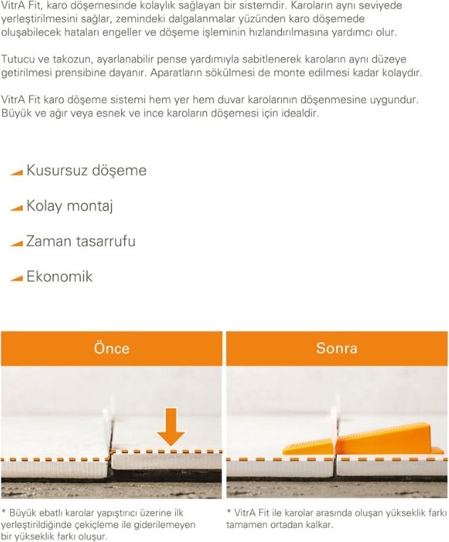 Fit K356311 Seviye Tespit Tutucu 1 mm - 250'li