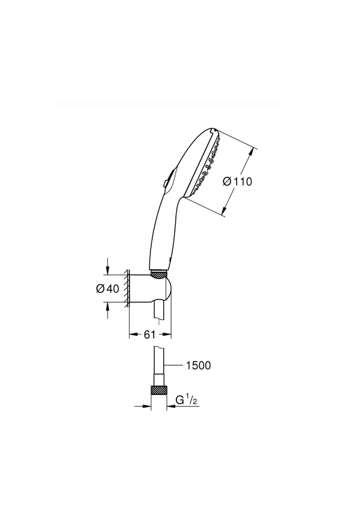 Tempesta 110 El Duşu Seti 2 Akışlı Gümüş 2780330E