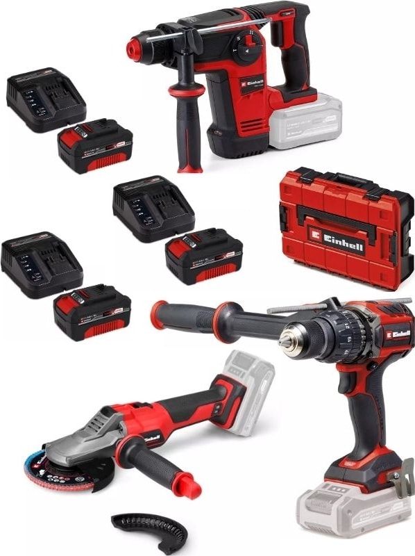 Tp-Hd 18/26 Bl Tp-Cd 18/120 Li-I Bl Matkap Tp-Ag 18/125 F Li Bl Taşlama 3X4.0AH Akülü Kömürsüz Set