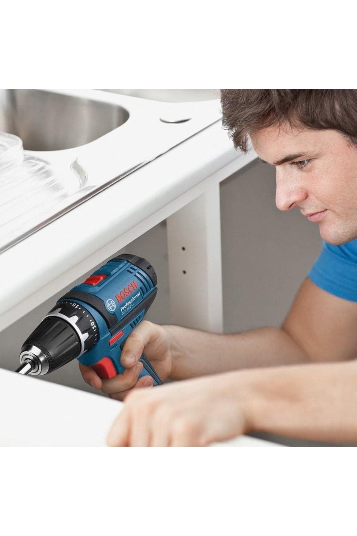 BOSCH GSR 120 Li Çift Akülü Vidalama Vidalama Matkap  Şarjlı Matkap Mavi  (23 Parça Uç Hediye)