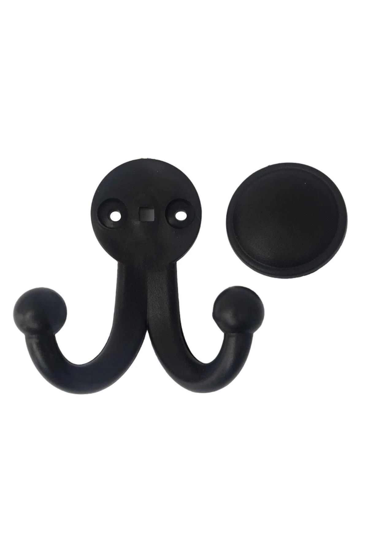 8 Adet Karagül Siyah Askı Askılık Vestiyer Banyo Dolap Elbise Askısı Sert Plastik