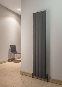 Serez Dikey Alüminyum Radyatör 375X1800 Pütürlü Antrasit (7946)