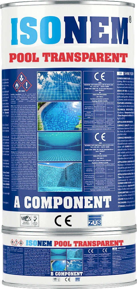 Pool Çift Bileşenli Şeffaf Havuz Yalıtım Boyası 4,5 kg