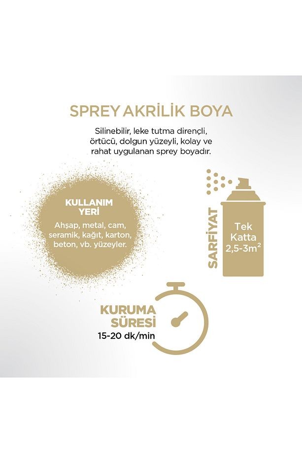Sprey Boya Renk Çeşitleri Krem