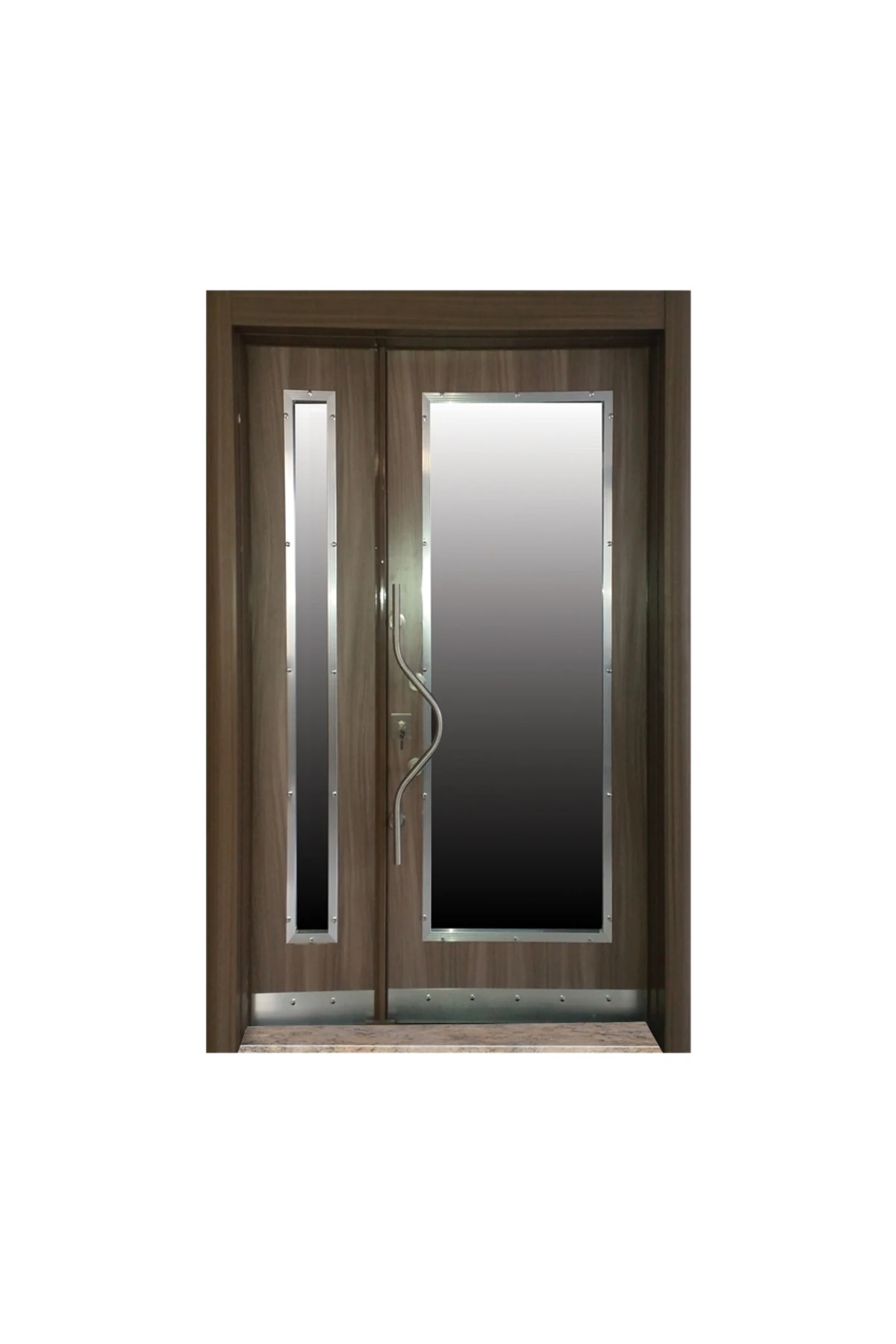 0164 Tanganika Bina Giriş Kapısı, Apartman Kapısı Tırnaklı Sistem Sol Açılım