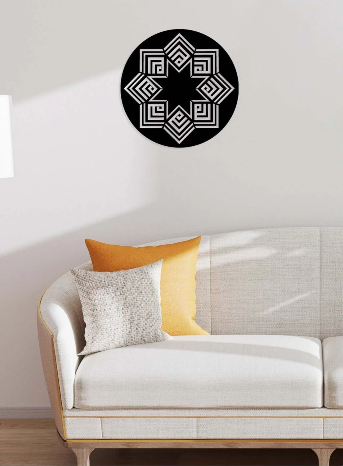 -Allah Islami Metal Tablo - Islami Ev Dekorasyonu - Dini Duvar Tabloları - 60 X 60 - Cm - Sıyah-Islm-139