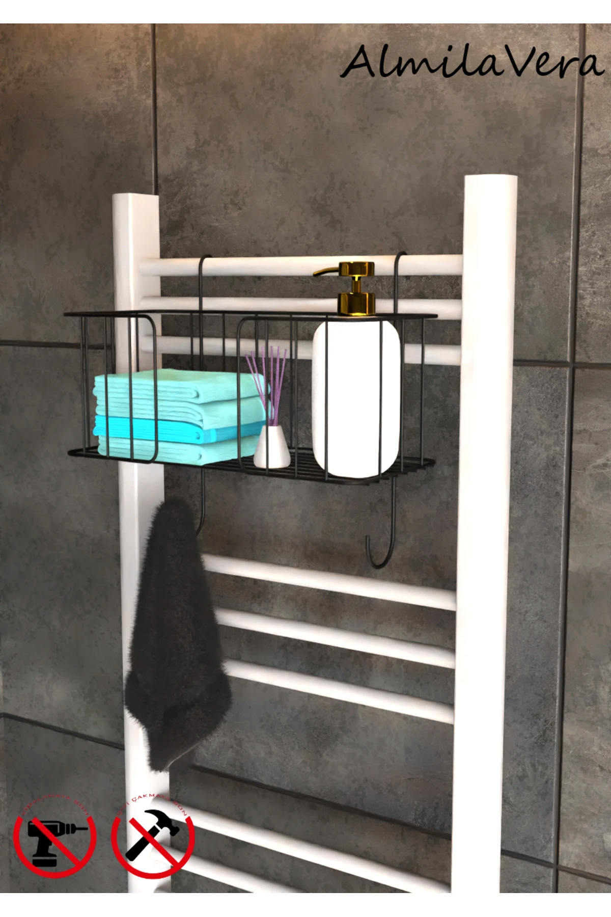 Asılabilir Havlupan Düzenleyici Havluluk Banyo Düzenleyici Havlu Kurutma Sepeti Havlupan Askısı