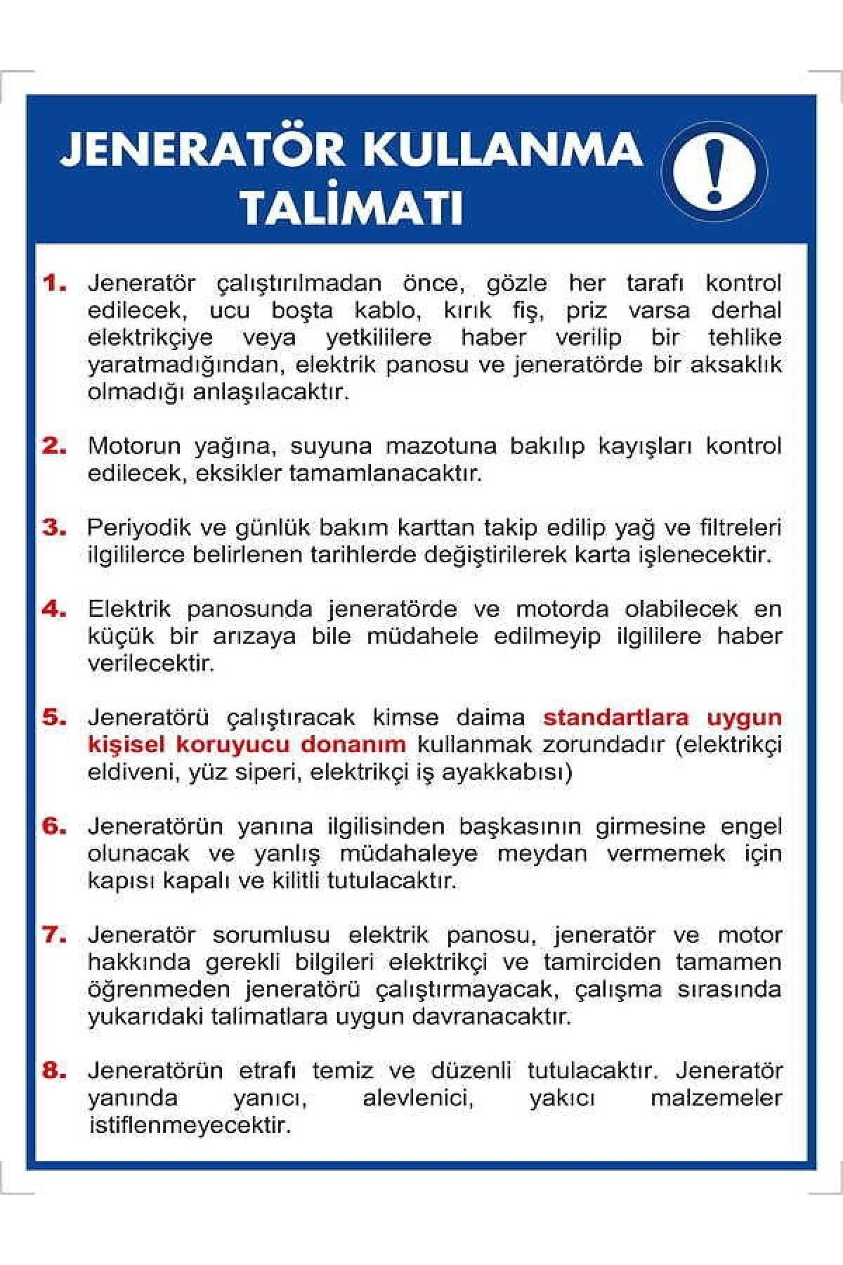 Jenerat r Kullanma Talimat Uyar ikaz Levhas jenerat-r-kullanma-talimat-uyar-ikaz-levhas