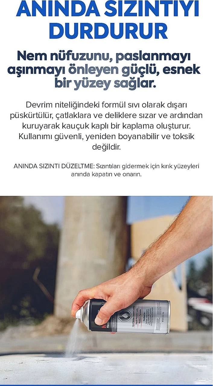 Pratik Güçlü ve Çok Güçlü Sıvılaştırılmış Sprey Kauçuk Izolasyon 6'lı Paket