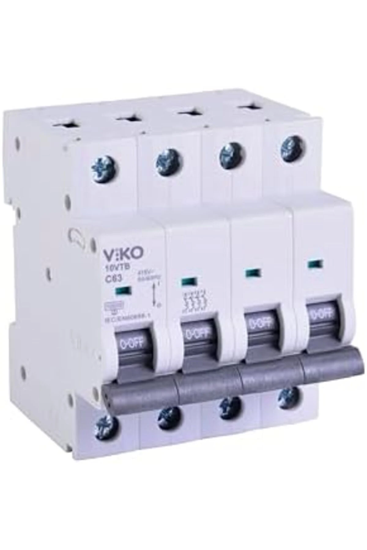 sersashop 10VTB-4C63 Otomatik Sigorta 10kA C Tipi 4 Kutup 63A 266450