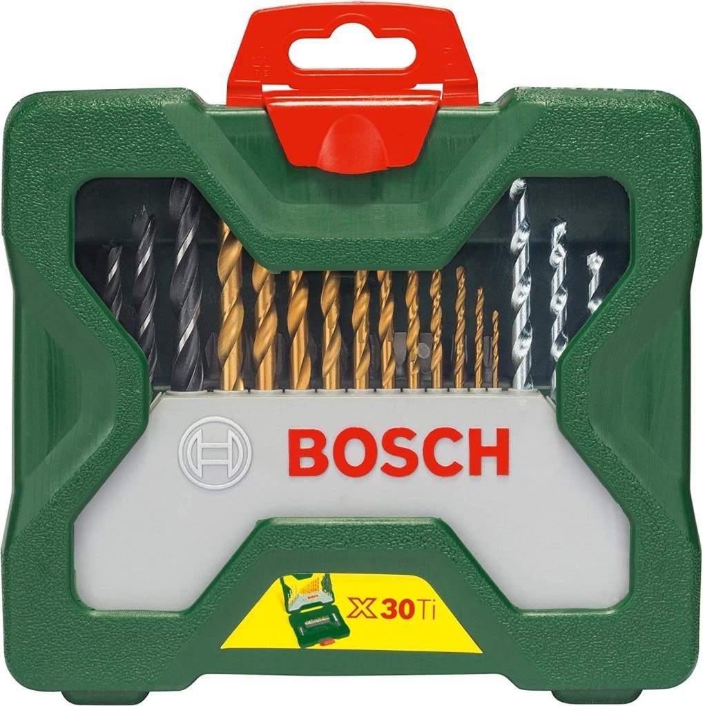 BOSCH 30 Parça Titanyum Matkap Ucu ve Bits Seti Ahşap Metal Beton