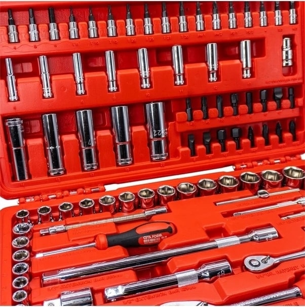 CETA FORM C20-96ph2 1/4"+1/2" 6 Köşe Lokma Anahtar Takımı 96 Parça