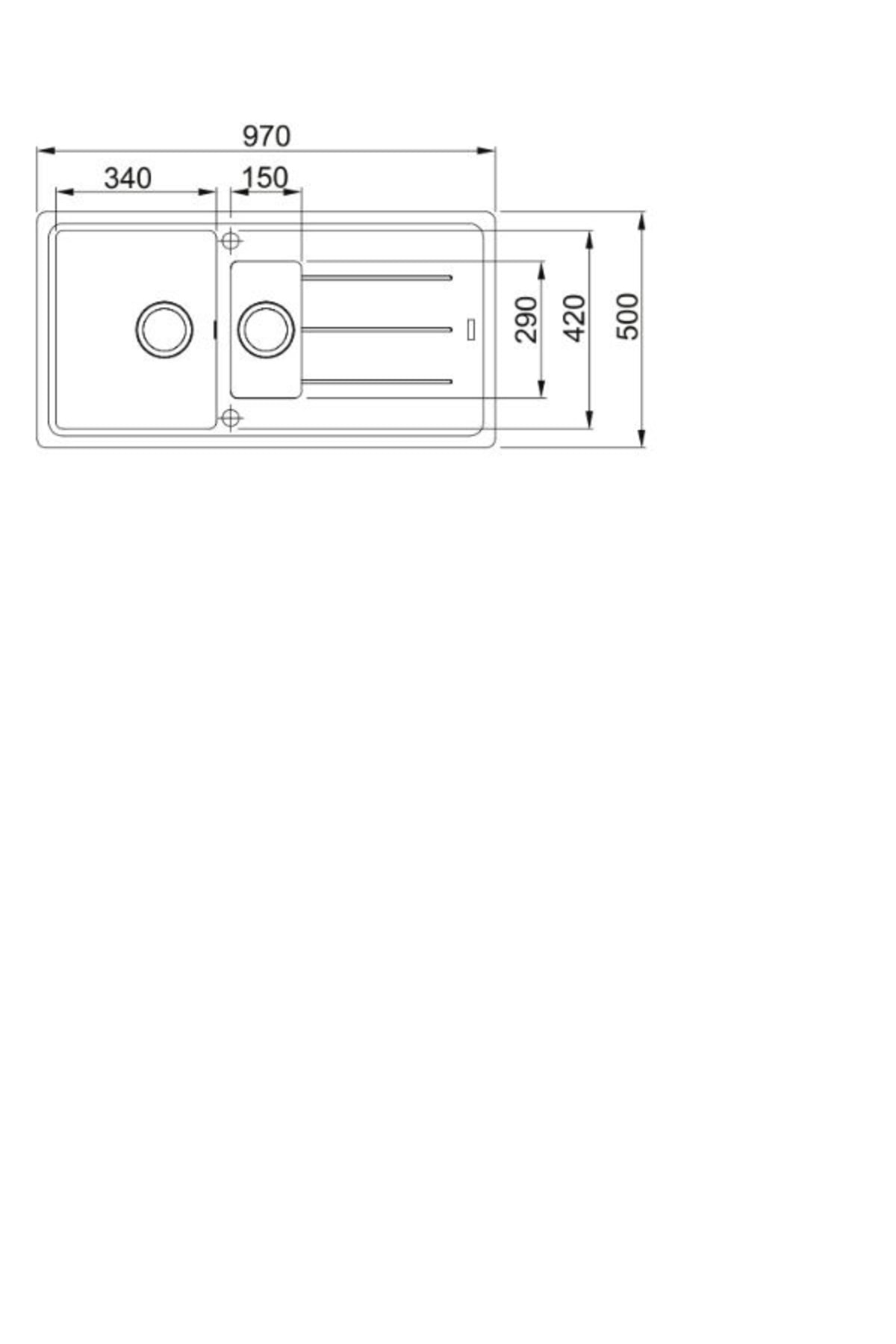 Ubg 611-100 Tek Gözlü Stone Grey Eviye