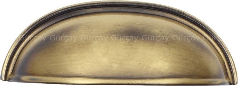 Lüks Çanak Kulp Antik Sarı 64 mm 2'li