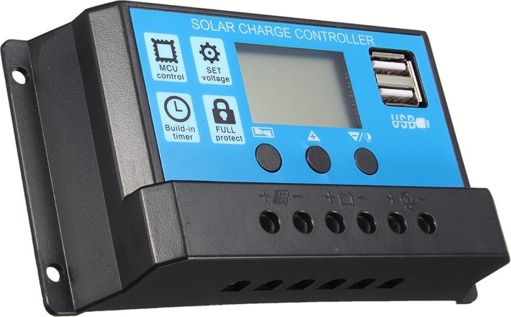 Pwm 10A Güneş Solar Paneli Akü Şarj Kontrol Cihazı 12V-24V Kontrol Cihazı Akü Şarj Regülatör