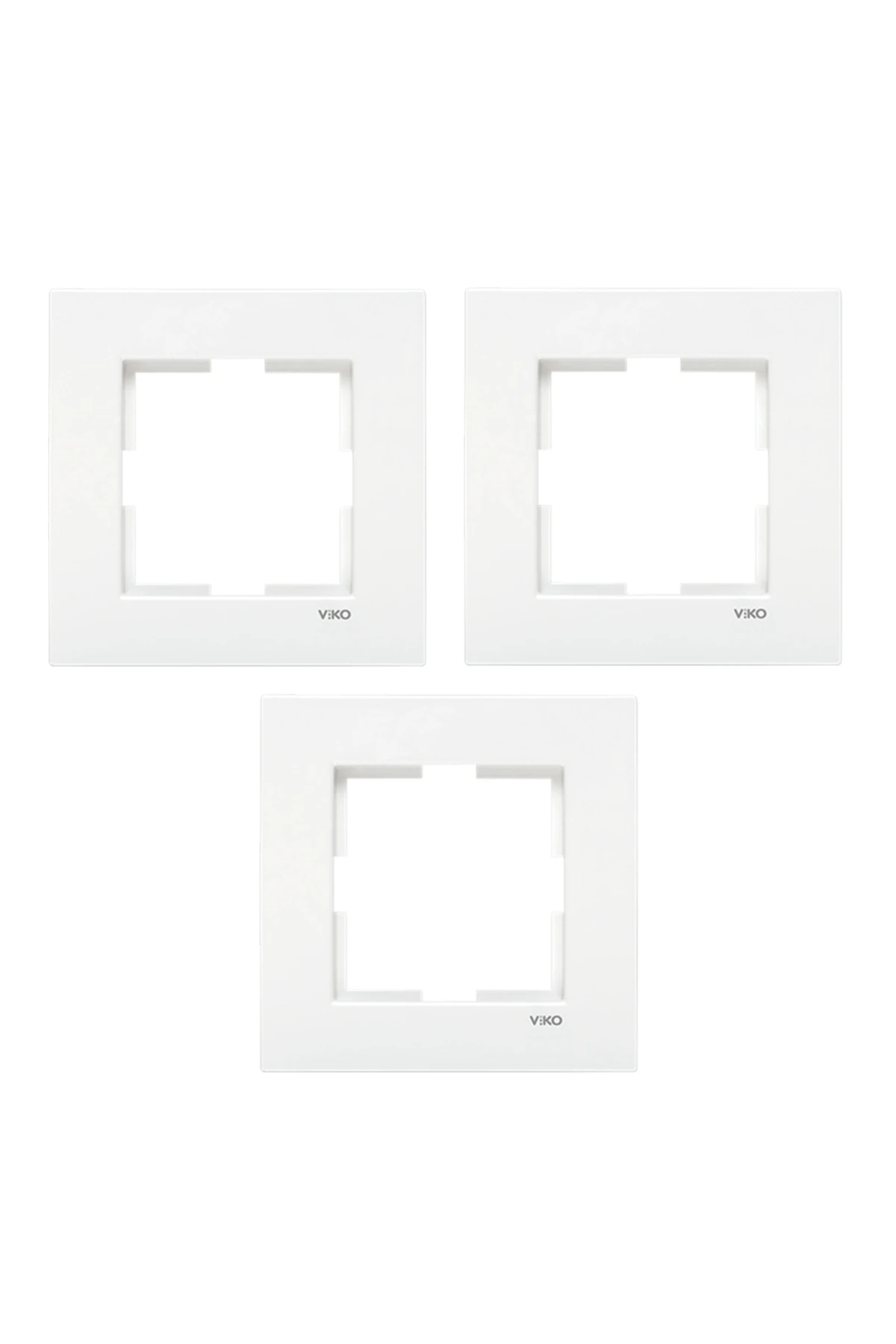 Viko Karre Topraklı Priz Çerçeve Beyaz 3 Adet