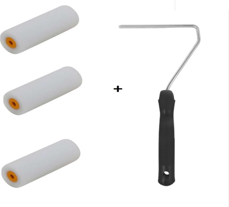 İZMİR FIRÇA 10 cm Sünger Rulo 4 Lü Set