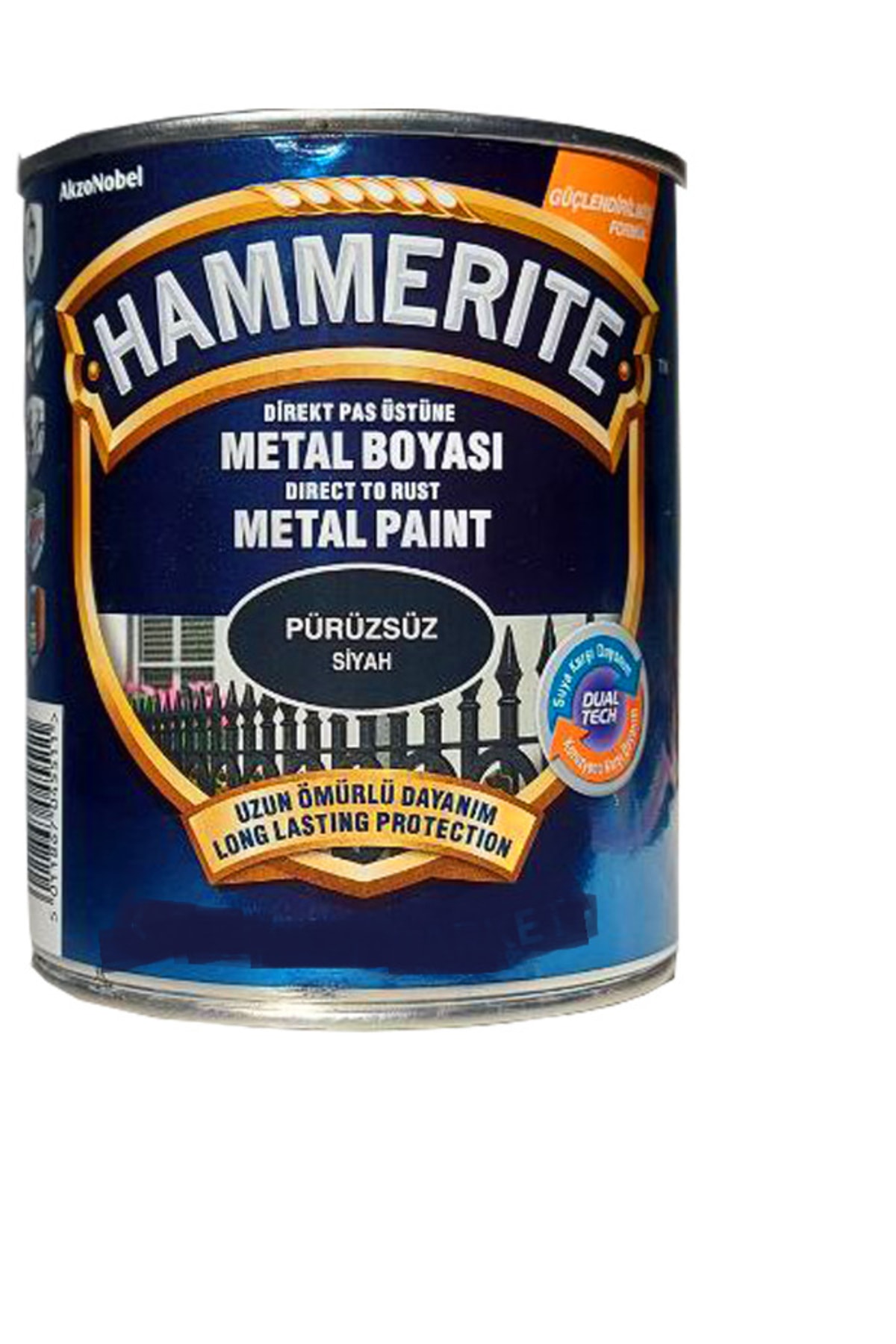 Hammerite Düz Siyah 0,75 lt 1 kg
