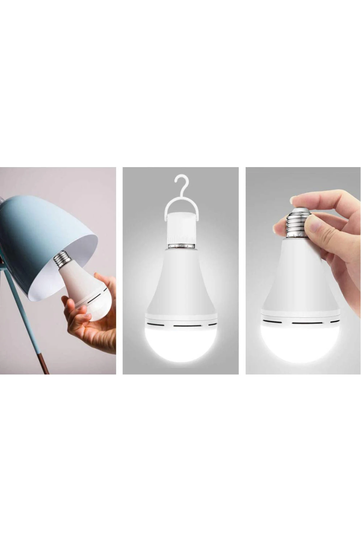 10 ADET CATA CT 4229 9W Şarjlı Led Ampul 6400K Beyaz Işık