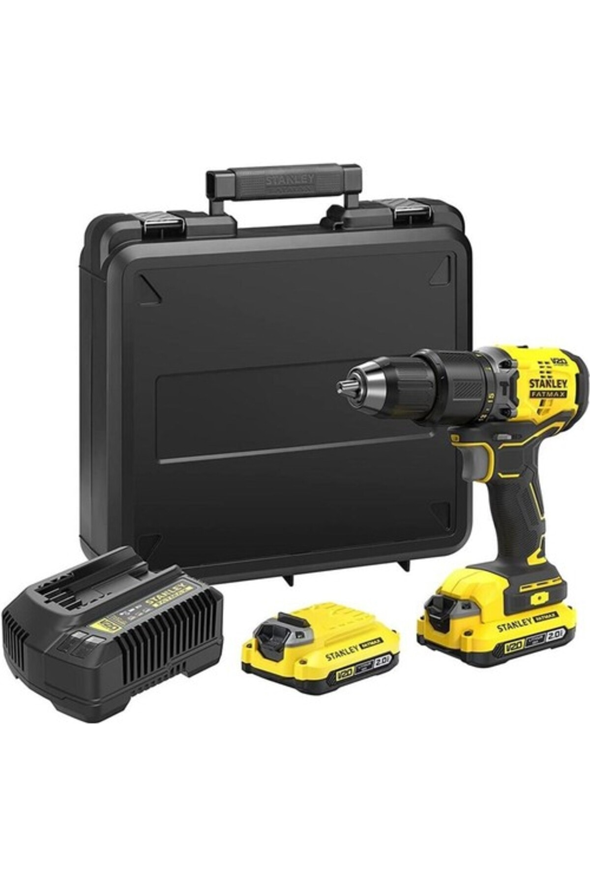STANLEY Sbd715d2k 18v 2.0 Ah V20 Li-on Çift Akülü Kömürsüz Darbeli Matkap