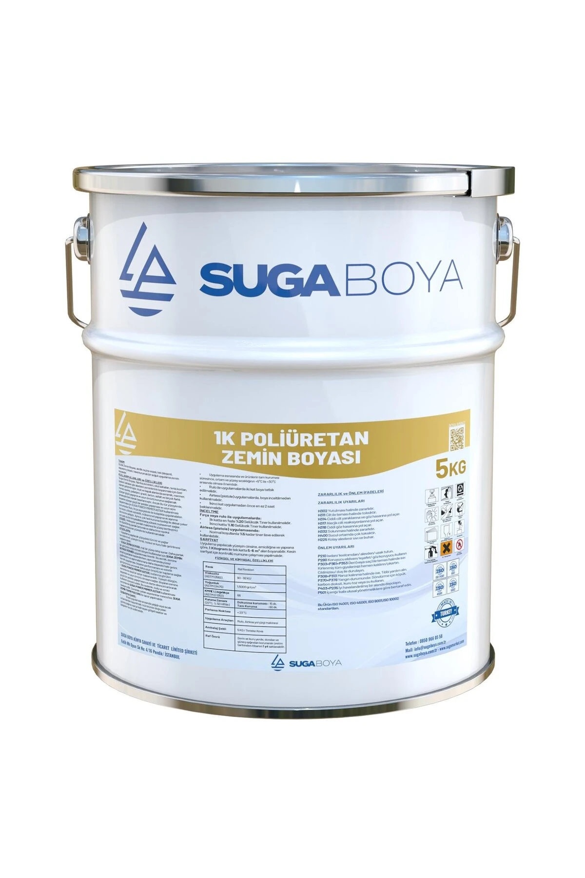 1k Poliüretan Zemin Boyası 5 Kg