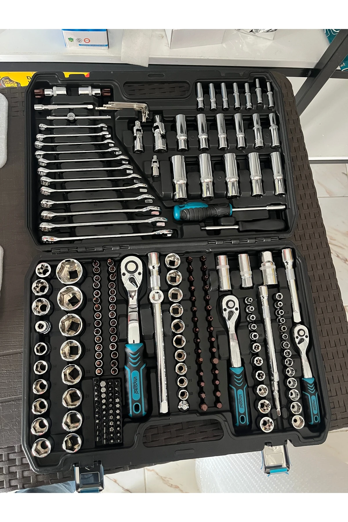 216 Parça Lokma Takımı 72 Diş Eğik Cırcır