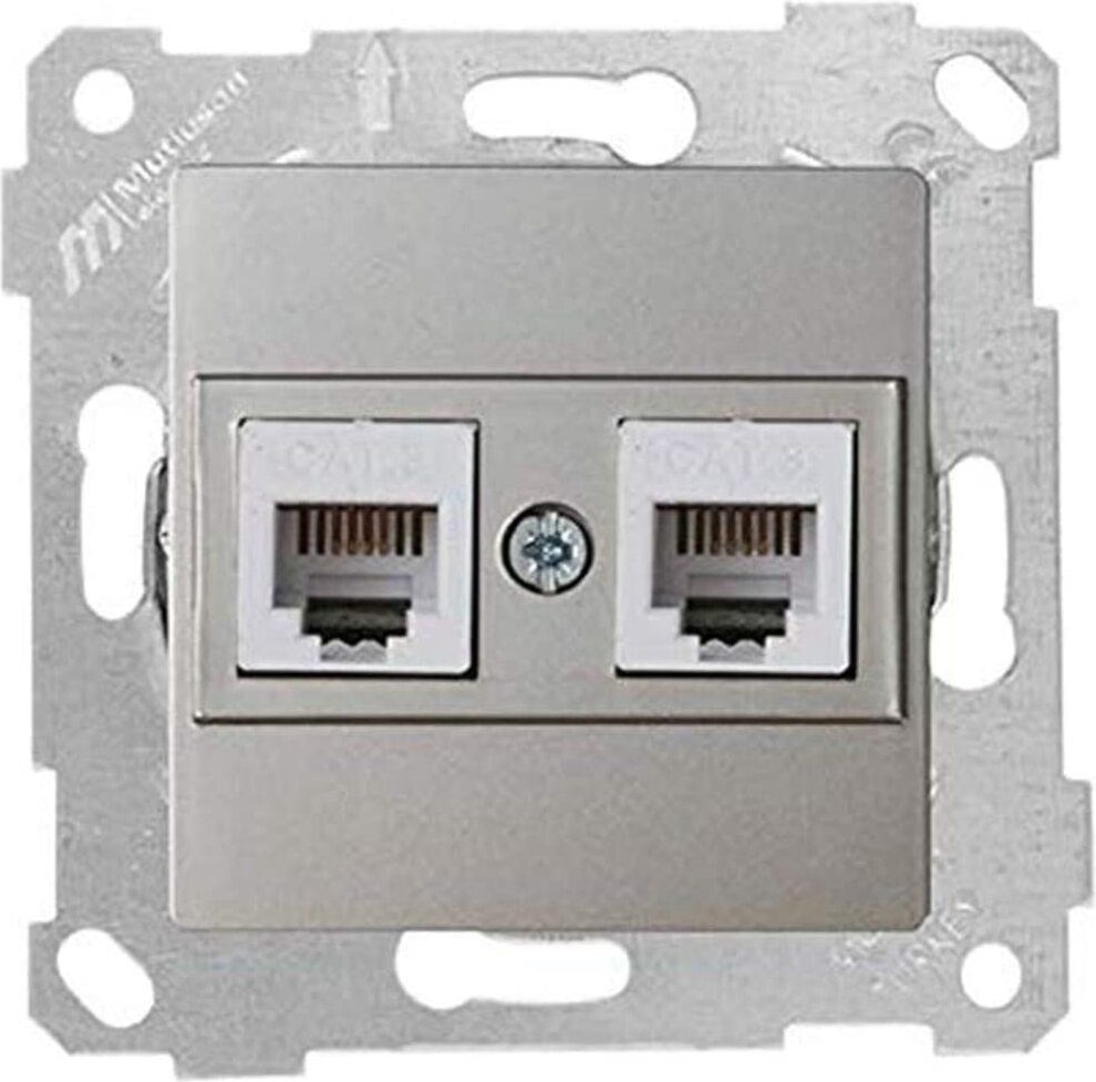 Rita Titanyum Mek+Tuş 1RJ12 Tel.prizi (6ADET)