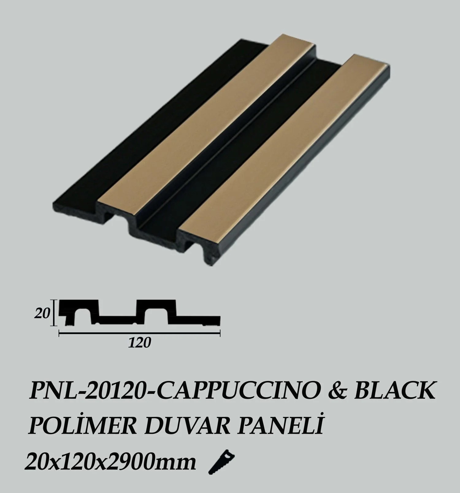 CAPPUCCINO&BLACK POLİMER DUVAR PANELİ