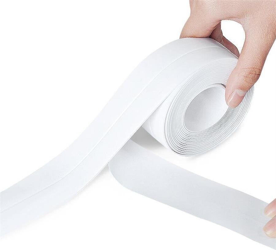 OZKUVVET 3,2 mt Gri Renk Su Sızdırmaz Geçirmez Bant Lavabo Küvet Tezgah Kenar Banyo Mutfak Pencere Yalıtım