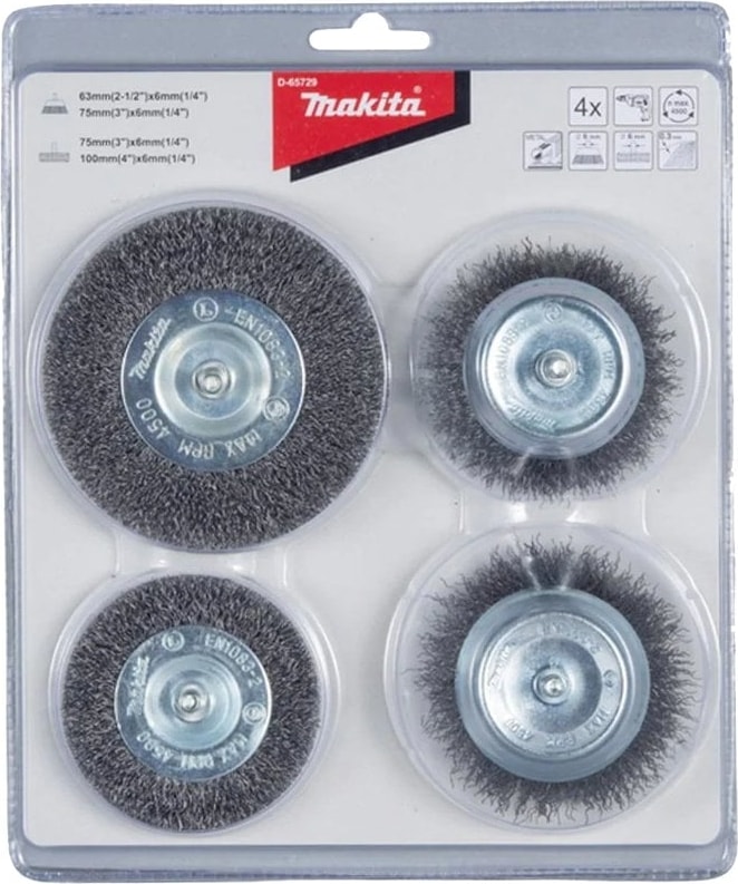 MAKİTA D-65729 Tel Fırça Seti 6mm 4 Parça
