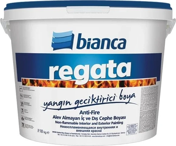 Regata Anti-Fire Yangın Geciktirici Alev Almayan Boya 18 kg Beyaz