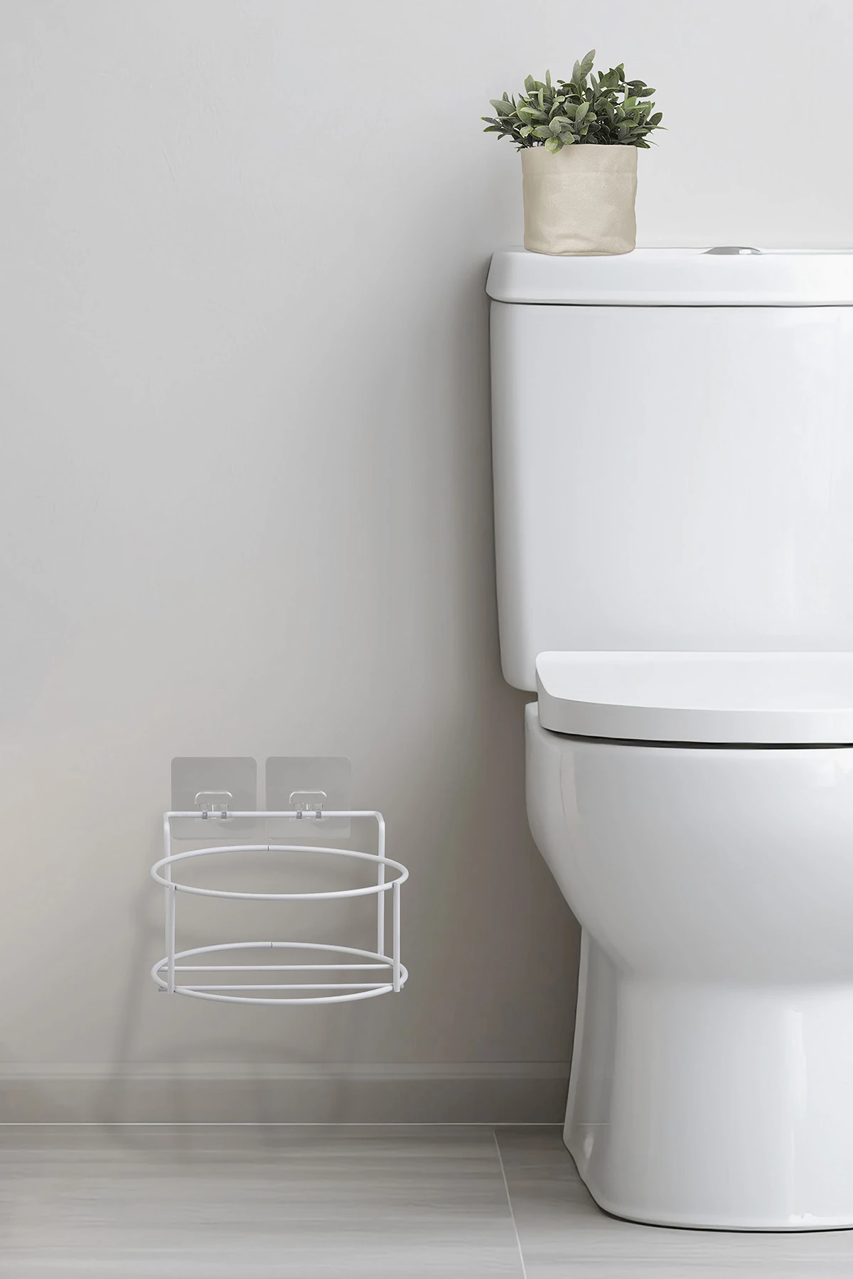 Beyaz Eko Magic Askılı Yuvarlak Mina Çöp Kovası