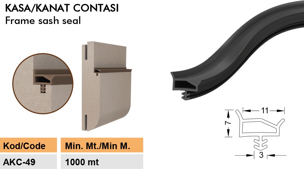 Ortadan Tırnaklı Eğik Çatı Tipi 11 mm Ahşap Amerikan Panel Kapı Fitli Siyahrenk 100 M