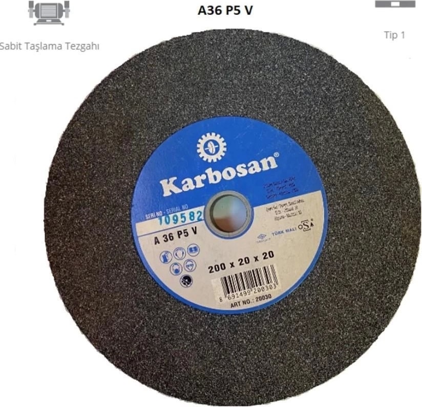 KARBOSAN 200X20X20 36 Kum Nk Taşlama Taşı