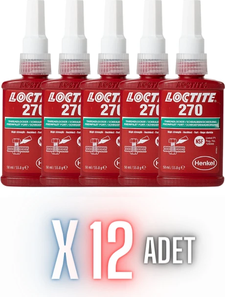 270 - 50ML | Vida Gevşemezlik | Yüksek Mukavemet 12 Adet