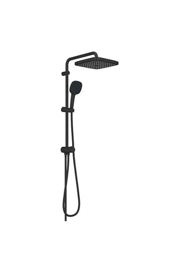 Tempesta System 250 Cube Duvar Bağlantılı, Divertörlü Duş Sistemi Mat Siyah - 269772431