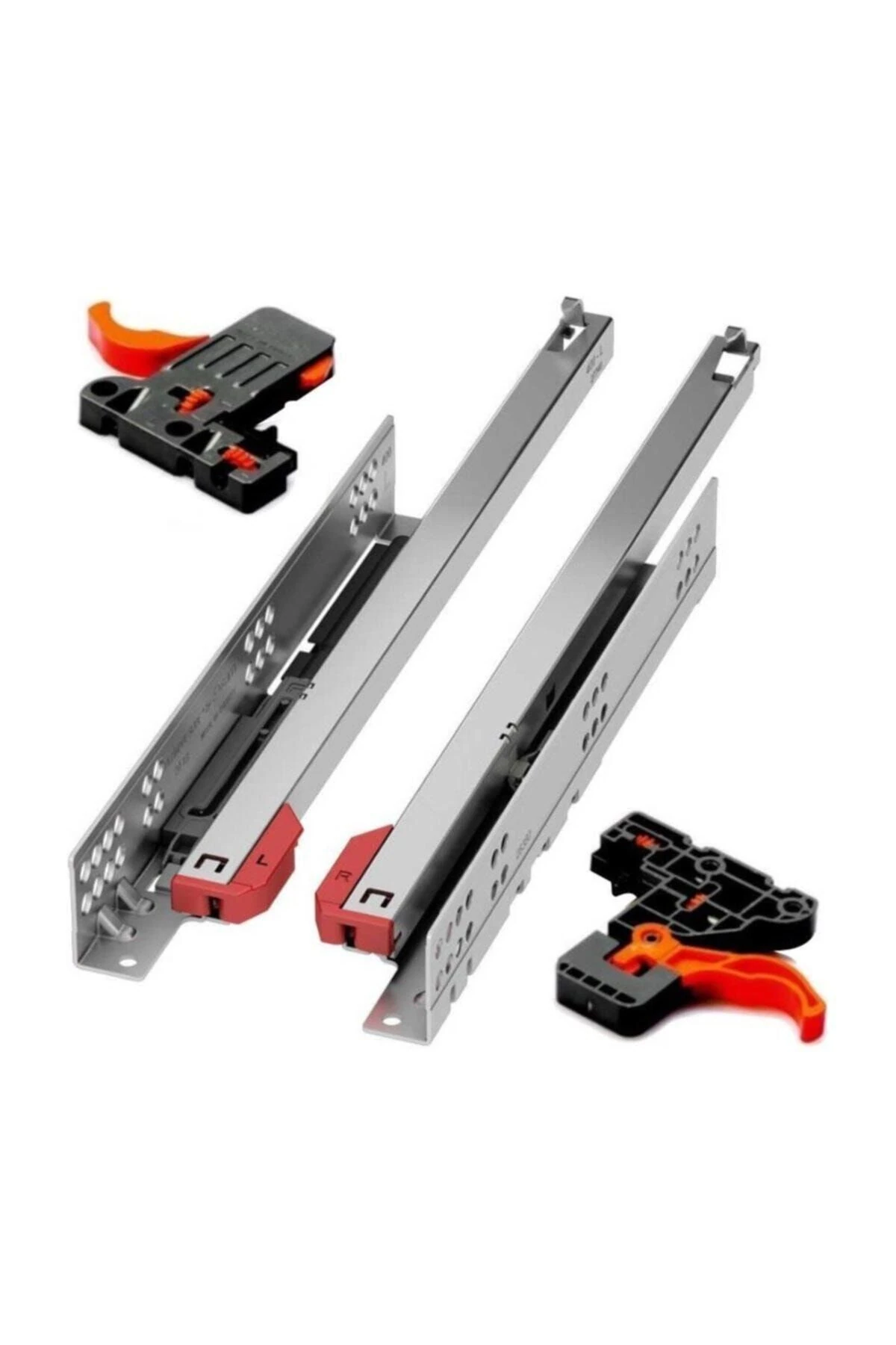 Ultimate 45 Cm Ray Tek Açılım Frenli Çekmece Rayı Mandal